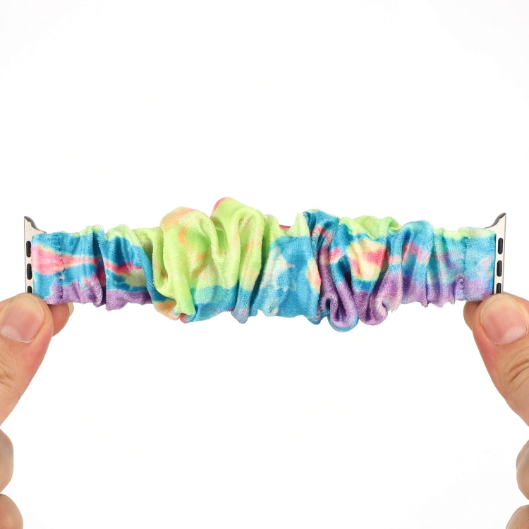 Flannel Hair Ring Strap Watch Band For Apple Watch Ultra 49mm&Watch Ultra 2 49mm / Series 9&8&7 45mm / SE 3&SE 2&6&SE&5&4 44mm / 3&2&1 42mm(22) by buy2fix