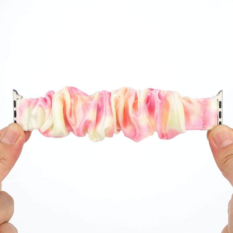 Flannel Hair Ring Strap Watch Band For Apple Watch Series 9&8&7 41mm / SE 3&SE 2&6&SE&5&4 40mm / 3&2&1 38mm(1) by buy2fix