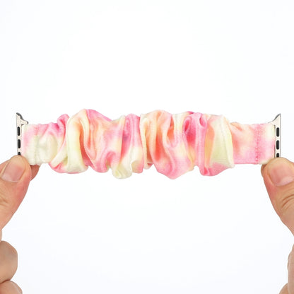 Flannel Hair Ring Strap Watch Band For Apple Watch Series 9&8&7 41mm / SE 3&SE 2&6&SE&5&4 40mm / 3&2&1 38mm(1) by buy2fix