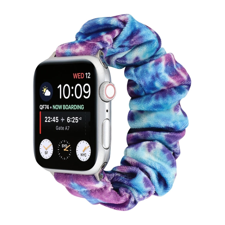 Flannel Hair Ring Strap Watch Band For Apple Watch Series 9&8&7 41mm / SE 3&SE 2&6&SE&5&4 40mm / 3&2&1 38mm(7) by buy2fix