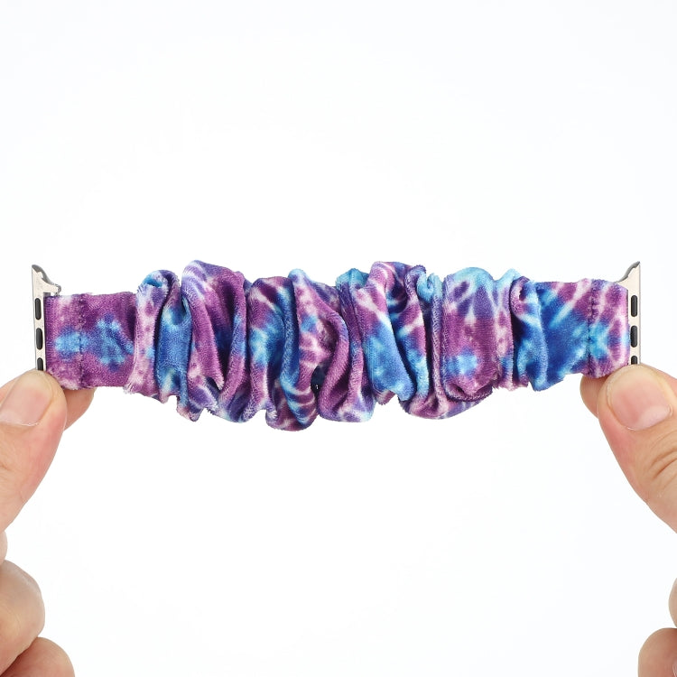 Flannel Hair Ring Strap Watch Band For Apple Watch Series 9&8&7 41mm / SE 3&SE 2&6&SE&5&4 40mm / 3&2&1 38mm(7) by buy2fix