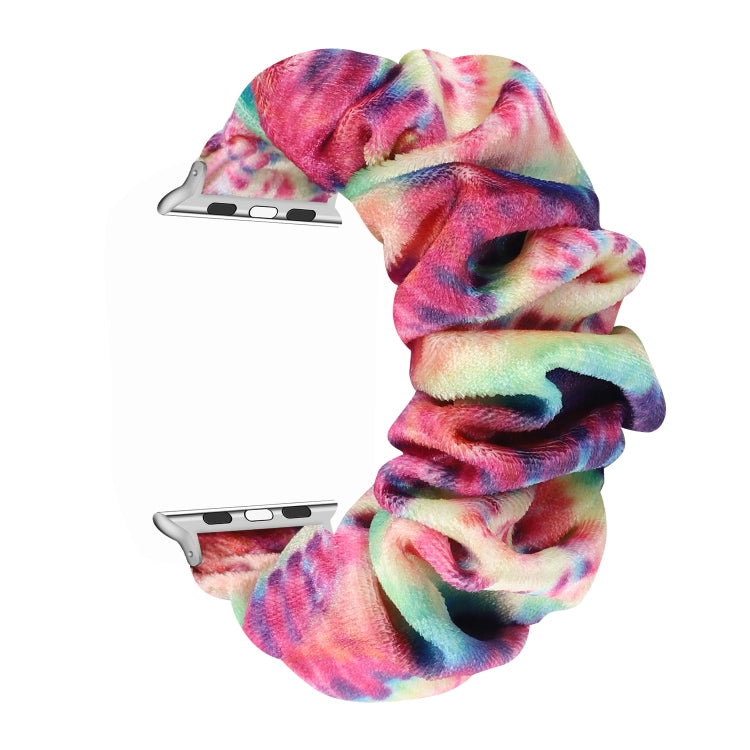 Flannel Hair Ring Strap Watch Band For Apple Watch Series 9&8&7 41mm / SE 3&SE 2&6&SE&5&4 40mm / 3&2&1 38mm(8) by buy2fix