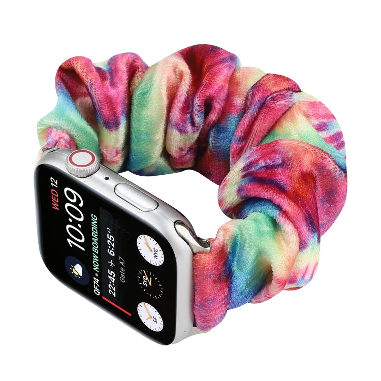 Flannel Hair Ring Strap Watch Band For Apple Watch Series 9&8&7 41mm / SE 3&SE 2&6&SE&5&4 40mm / 3&2&1 38mm(8) by buy2fix