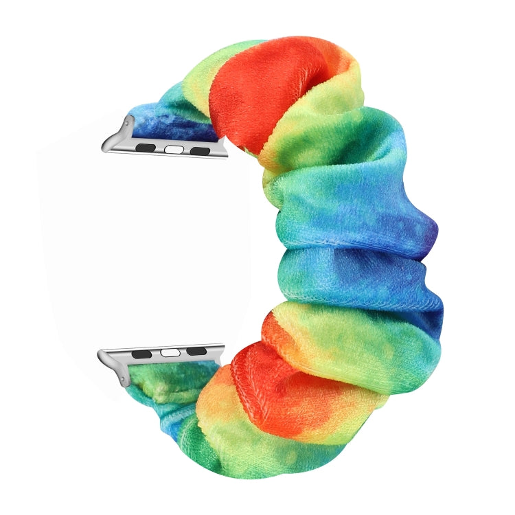 Flannel Hair Ring Strap Watch Band For Apple Watch Series 9&8&7 41mm / SE 3&SE 2&6&SE&5&4 40mm / 3&2&1 38mm(9) by buy2fix