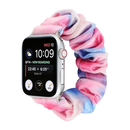 Flannel Hair Ring Strap Watch Band For Apple Watch Series 9&8&7 41mm / SE 3&SE 2&6&SE&5&4 40mm / 3&2&1 38mm(10) by buy2fix
