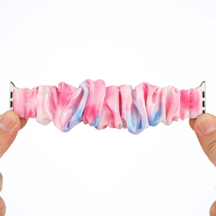 Flannel Hair Ring Strap Watch Band For Apple Watch Series 9&8&7 41mm / SE 3&SE 2&6&SE&5&4 40mm / 3&2&1 38mm(10) by buy2fix