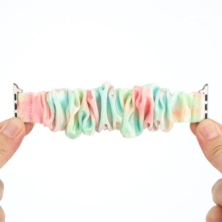 Flannel Hair Ring Strap Watch Band For Apple Watch Series 9&8&7 41mm / SE 3&SE 2&6&SE&5&4 40mm / 3&2&1 38mm(13) by buy2fix