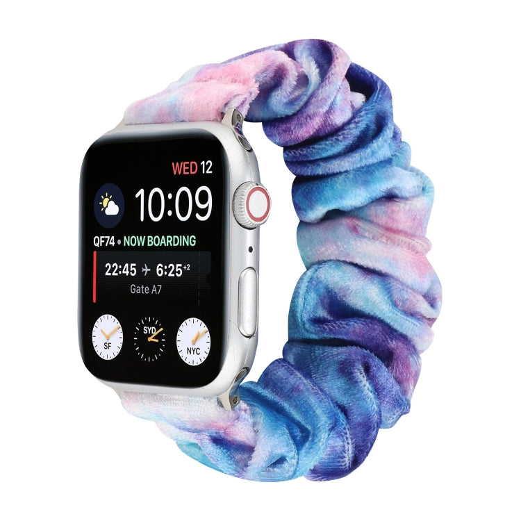 Flannel Hair Ring Strap Watch Band For Apple Watch Series 9&8&7 41mm / SE 3&SE 2&6&SE&5&4 40mm / 3&2&1 38mm(15) by buy2fix