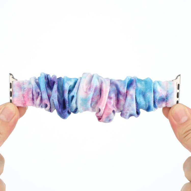 Flannel Hair Ring Strap Watch Band For Apple Watch Series 9&8&7 41mm / SE 3&SE 2&6&SE&5&4 40mm / 3&2&1 38mm(15) by buy2fix