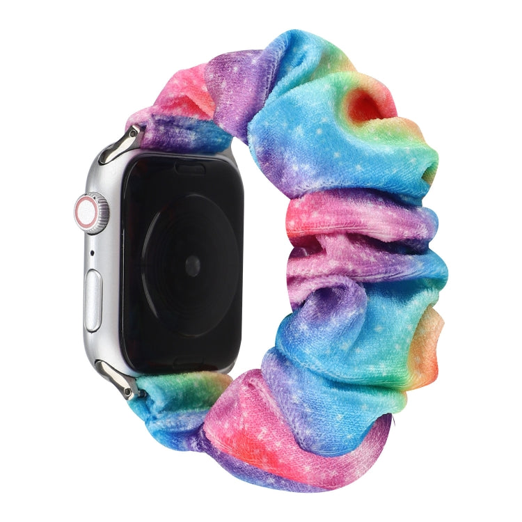 Flannel Hair Ring Strap Watch Band For Apple Watch Series 9&8&7 41mm / SE 3&SE 2&6&SE&5&4 40mm / 3&2&1 38mm(16) by buy2fix