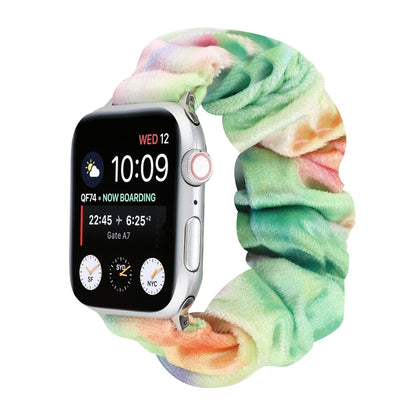 Flannel Hair Ring Strap Watch Band For Apple Watch Series 9&8&7 41mm / SE 3&SE 2&6&SE&5&4 40mm / 3&2&1 38mm(18) by buy2fix