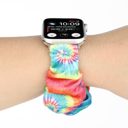 Flannel Hair Ring Strap Watch Band For Apple Watch Series 9&8&7 41mm / SE 3&SE 2&6&SE&5&4 40mm / 3&2&1 38mm(19) by buy2fix