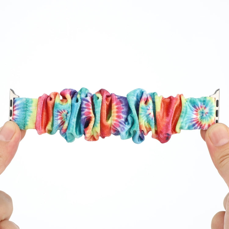 Flannel Hair Ring Strap Watch Band For Apple Watch Series 9&8&7 41mm / SE 3&SE 2&6&SE&5&4 40mm / 3&2&1 38mm(19) by buy2fix