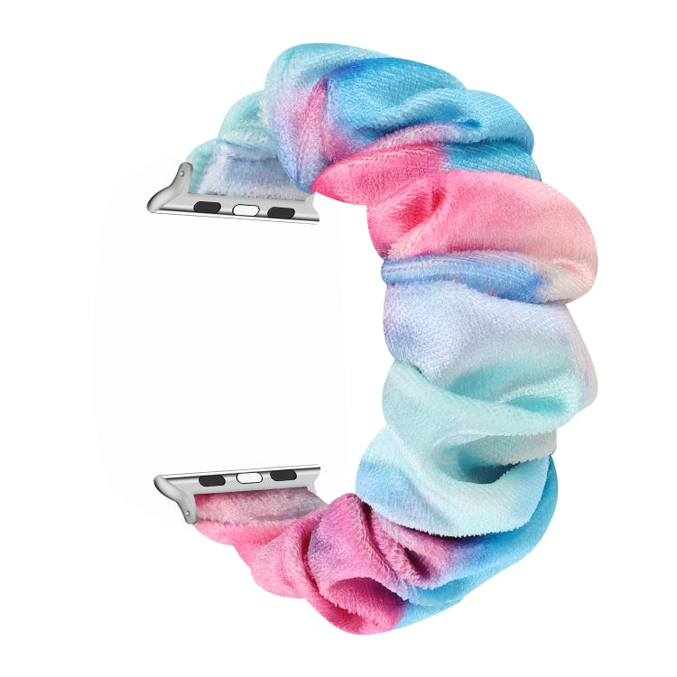 Flannel Hair Ring Strap Watch Band For Apple Watch Series 9&8&7 41mm / SE 3&SE 2&6&SE&5&4 40mm / 3&2&1 38mm(20) by buy2fix