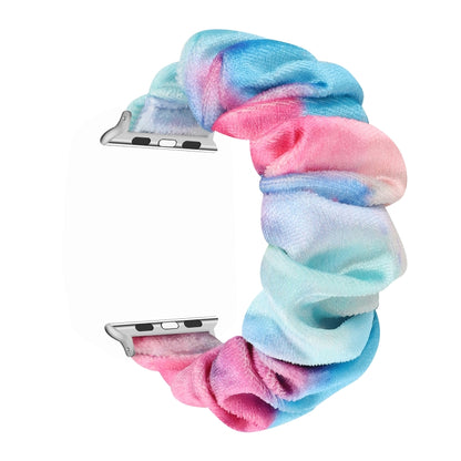 Flannel Hair Ring Strap Watch Band For Apple Watch Series 9&8&7 41mm / SE 3&SE 2&6&SE&5&4 40mm / 3&2&1 38mm(20) by buy2fix