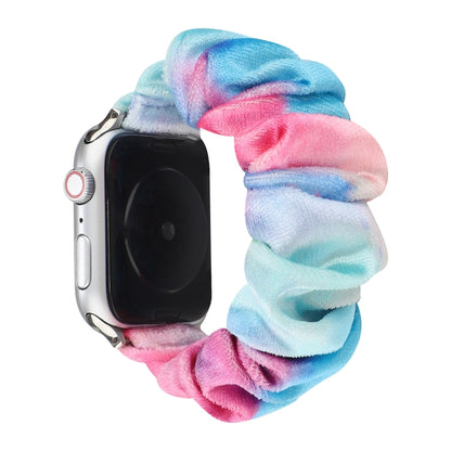 Flannel Hair Ring Strap Watch Band For Apple Watch Series 9&8&7 41mm / SE 3&SE 2&6&SE&5&4 40mm / 3&2&1 38mm(20) by buy2fix