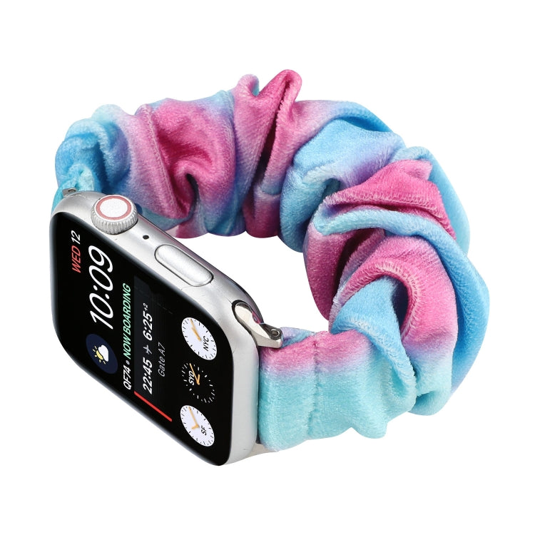 Flannel Hair Ring Strap Watch Band For Apple Watch Series 9&8&7 41mm / SE 3&SE 2&6&SE&5&4 40mm / 3&2&1 38mm(23) by buy2fix
