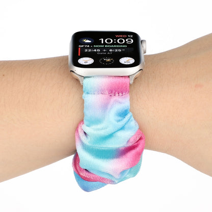 Flannel Hair Ring Strap Watch Band For Apple Watch Series 9&8&7 41mm / SE 3&SE 2&6&SE&5&4 40mm / 3&2&1 38mm(23) by buy2fix