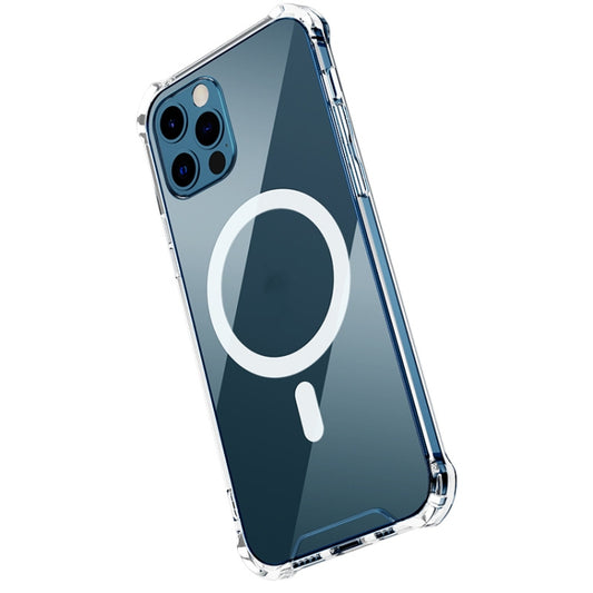 For iPhone 11 Pro Magsafe Case Clear Four-corner Airbag Shockproof Case with Magnetic (Transparent) - iPhone 11 Pro Cases by buy2fix | Online Shopping UK | buy2fix