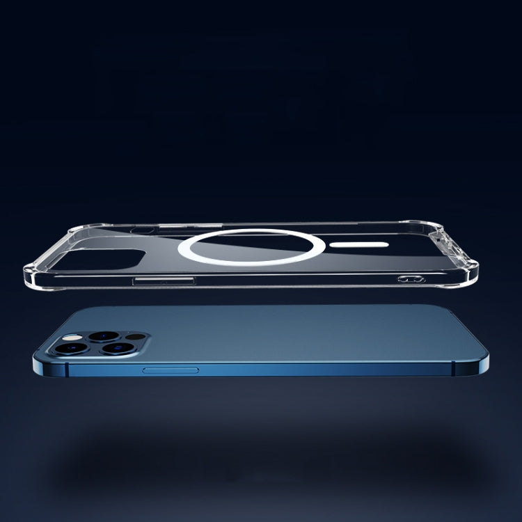 For iPhone 11 Pro Magsafe Case Clear Four-corner Airbag Shockproof Case with Magnetic (Transparent) - iPhone 11 Pro Cases by buy2fix | Online Shopping UK | buy2fix
