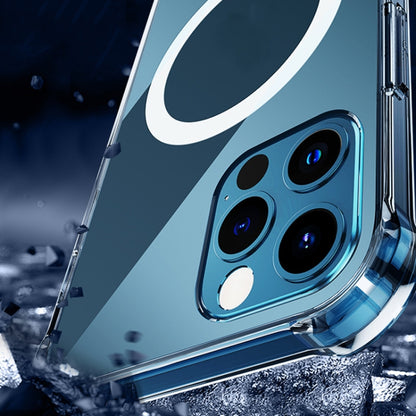 For iPhone 11 Pro Magsafe Case Clear Four-corner Airbag Shockproof Case with Magnetic (Transparent) - iPhone 11 Pro Cases by buy2fix | Online Shopping UK | buy2fix