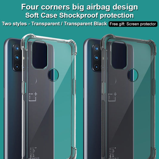For OnePlus Nord N10 5G IMAK All-inclusive Shockproof Airbag TPU Case(Transparent Black) - OnePlus Cases by imak | Online Shopping UK | buy2fix