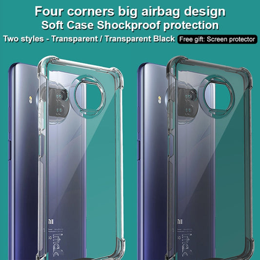 For Xiaomi Mi 10T Lite 5G IMAK All-inclusive Shockproof Airbag TPU Case(Transparent Black) - Xiaomi Cases by imak | Online Shopping UK | buy2fix