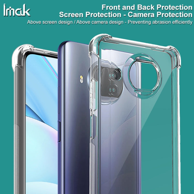 For Xiaomi Mi 10T Lite 5G IMAK All-inclusive Shockproof Airbag TPU Case(Transparent Black) - Xiaomi Cases by imak | Online Shopping UK | buy2fix