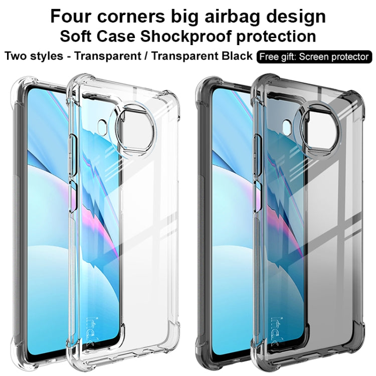 For Xiaomi Mi 10T Lite 5G IMAK All-inclusive Shockproof Airbag TPU Case(Transparent Black) - Xiaomi Cases by imak | Online Shopping UK | buy2fix