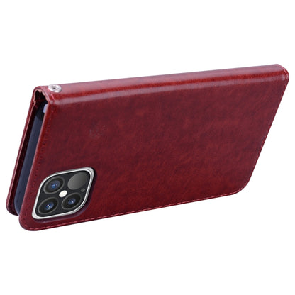 For iPhone 12 Pro Rose Embossed Horizontal Flip PU Leather Case with Holder & Card Slots & Wallet(Brown) - iPhone 12 / 12 Pro Cases by buy2fix | Online Shopping UK | buy2fix