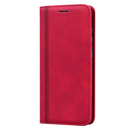 For Samsung Galaxy S20 FE 5G Frosted Business Magnetic Horizontal Flip PU Leather Case with Holder & Card Slot & Lanyard(Red) by buy2fix