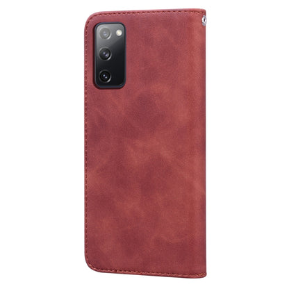 For Samsung Galaxy S20 FE 5G Frosted Business Magnetic Horizontal Flip PU Leather Case with Holder & Card Slot & Lanyard(Brown) by buy2fix