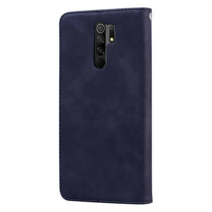 For Xiaomi Redmi 9 Frosted Business Magnetic Horizontal Flip PU Leather Case with Holder & Card Slot & Lanyard(Black) - Xiaomi Cases by buy2fix | Online Shopping UK | buy2fix