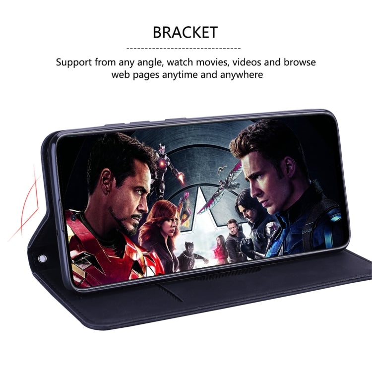 For Xiaomi Redmi 9 Frosted Business Magnetic Horizontal Flip PU Leather Case with Holder & Card Slot & Lanyard(Black) - Xiaomi Cases by buy2fix | Online Shopping UK | buy2fix