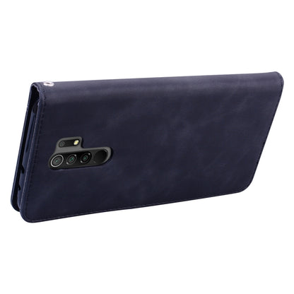 For Xiaomi Redmi 9 Frosted Business Magnetic Horizontal Flip PU Leather Case with Holder & Card Slot & Lanyard(Black) - Xiaomi Cases by buy2fix | Online Shopping UK | buy2fix