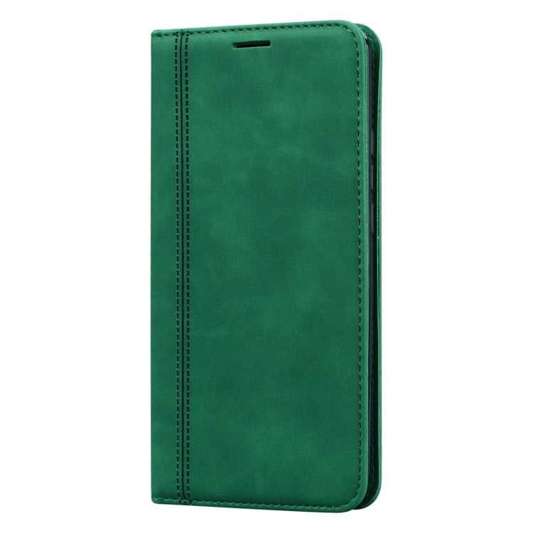 For Xiaomi Redmi 9 Frosted Business Magnetic Horizontal Flip PU Leather Case with Holder & Card Slot & Lanyard(Green) - Xiaomi Cases by buy2fix | Online Shopping UK | buy2fix