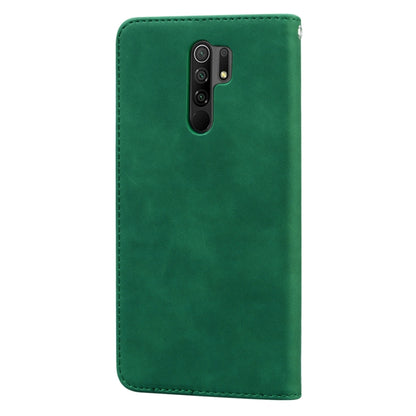 For Xiaomi Redmi 9 Frosted Business Magnetic Horizontal Flip PU Leather Case with Holder & Card Slot & Lanyard(Green) - Xiaomi Cases by buy2fix | Online Shopping UK | buy2fix