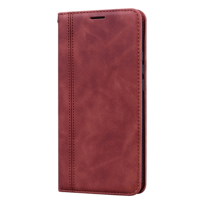 For Xiaomi Redmi 9 Frosted Business Magnetic Horizontal Flip PU Leather Case with Holder & Card Slot & Lanyard(Brown) - Xiaomi Cases by buy2fix | Online Shopping UK | buy2fix