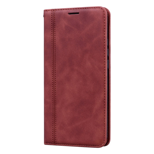 For Xiaomi Redmi 9 Frosted Business Magnetic Horizontal Flip PU Leather Case with Holder & Card Slot & Lanyard(Brown) - Xiaomi Cases by buy2fix | Online Shopping UK | buy2fix