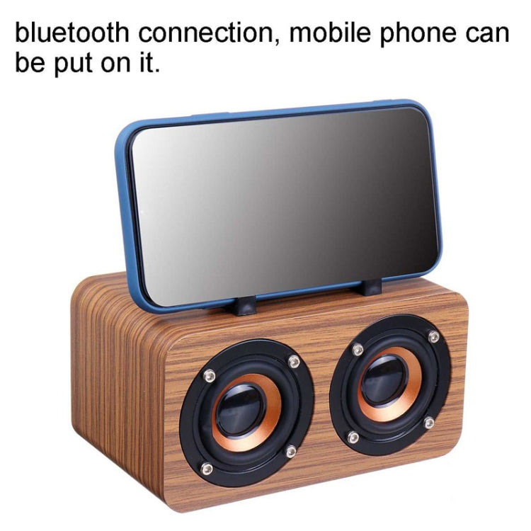 FT-4002 Wooden Wireless Bluetooth Portable Retro Subwoofer Speakers, Support TF card & USB MP3 Playback(Black Wood Grain) - Desktop Speaker by buy2fix | Online Shopping UK | buy2fix