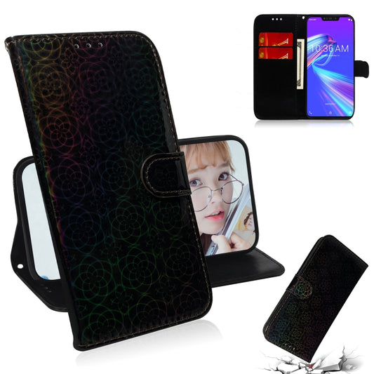 For Asus Zenfone Max (M2) ZB633KL Solid Color Colorful Magnetic Buckle Horizontal Flip PU Leather Case with Holder & Card Slots & Wallet & Lanyard(Black) - ASUS Cases by buy2fix | Online Shopping UK | buy2fix