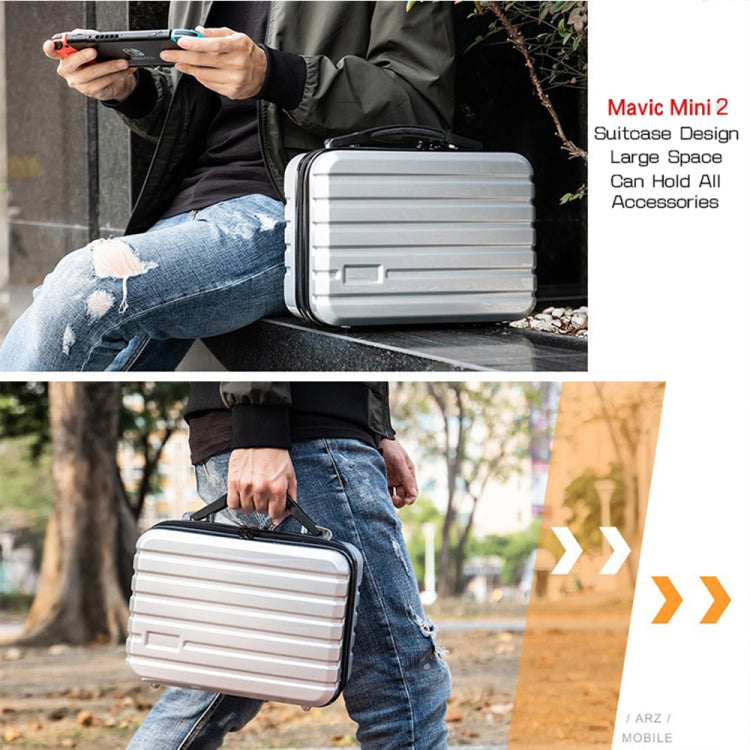 ls-S004 Portable Waterproof Drone Handbag Storage Bag for DJI Mavic Mini 2(Silver +Red Liner) - Carry Cases & Bags by buy2fix | Online Shopping UK | buy2fix