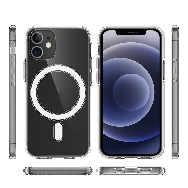 For iPhone 11 Magsafe Case Simple Magnetic Ring All-inclusive Clear Crystal Acrylic PC +TPU Shockproof Case (Transparent) - iPhone 11 Cases by buy2fix | Online Shopping UK | buy2fix