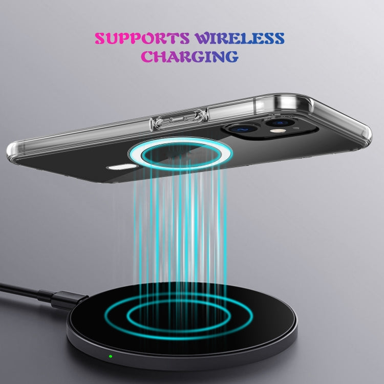For iPhone 11 Magsafe Case Simple Magnetic Ring All-inclusive Clear Crystal Acrylic PC +TPU Shockproof Case (Transparent) - iPhone 11 Cases by buy2fix | Online Shopping UK | buy2fix