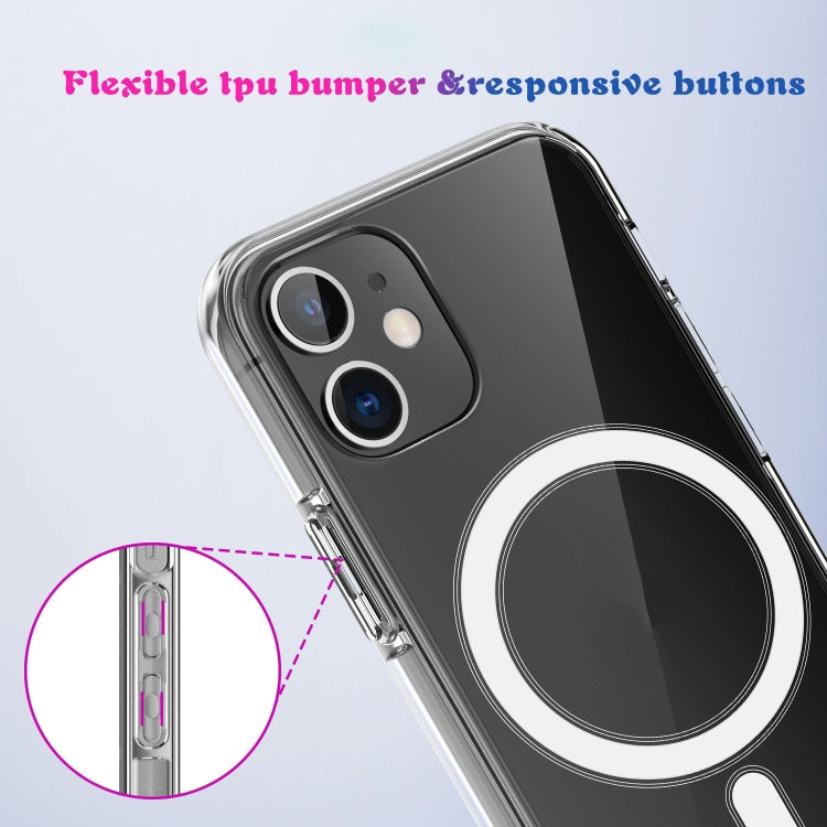 For iPhone 11 Magsafe Case Simple Magnetic Ring All-inclusive Clear Crystal Acrylic PC +TPU Shockproof Case (Transparent) - iPhone 11 Cases by buy2fix | Online Shopping UK | buy2fix