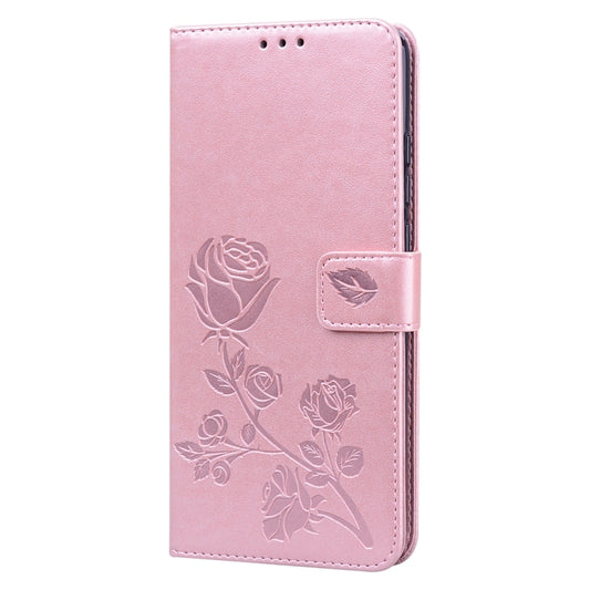 For Xiaomi Redmi 9A Rose Embossed Horizontal Flip PU Leather Case with Holder & Card Slots & Wallet(Rose Gold) - Xiaomi Cases by buy2fix | Online Shopping UK | buy2fix