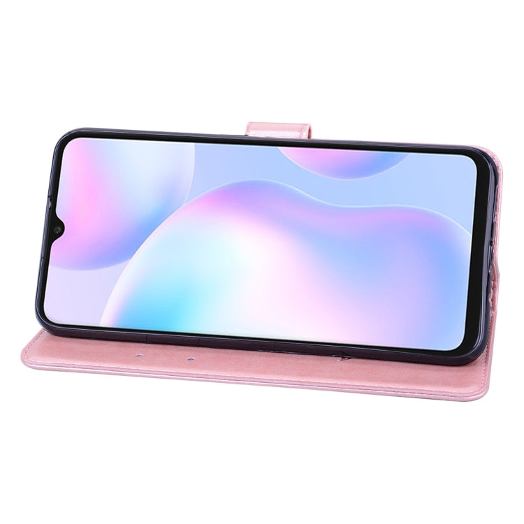For Xiaomi Redmi 9A Rose Embossed Horizontal Flip PU Leather Case with Holder & Card Slots & Wallet(Rose Gold) - Xiaomi Cases by buy2fix | Online Shopping UK | buy2fix