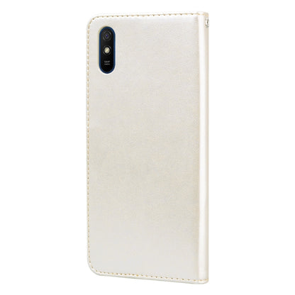 For Xiaomi Redmi 9A Rose Embossed Horizontal Flip PU Leather Case with Holder & Card Slots & Wallet(Gold) - Xiaomi Cases by buy2fix | Online Shopping UK | buy2fix