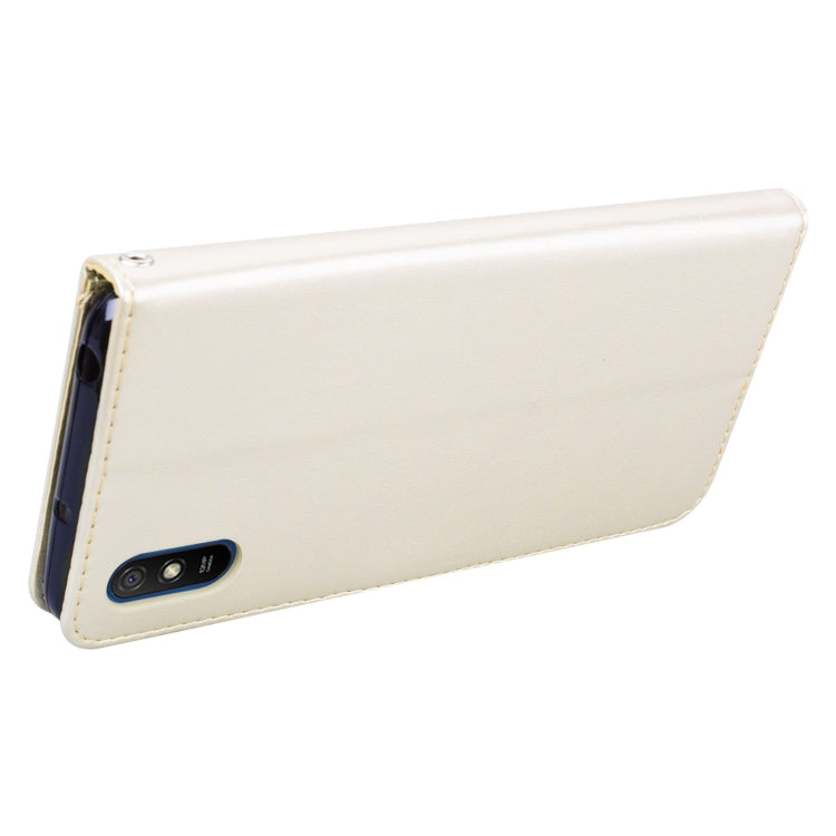 For Xiaomi Redmi 9A Rose Embossed Horizontal Flip PU Leather Case with Holder & Card Slots & Wallet(Gold) - Xiaomi Cases by buy2fix | Online Shopping UK | buy2fix