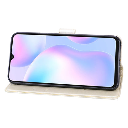 For Xiaomi Redmi 9A Rose Embossed Horizontal Flip PU Leather Case with Holder & Card Slots & Wallet(Gold) - Xiaomi Cases by buy2fix | Online Shopping UK | buy2fix